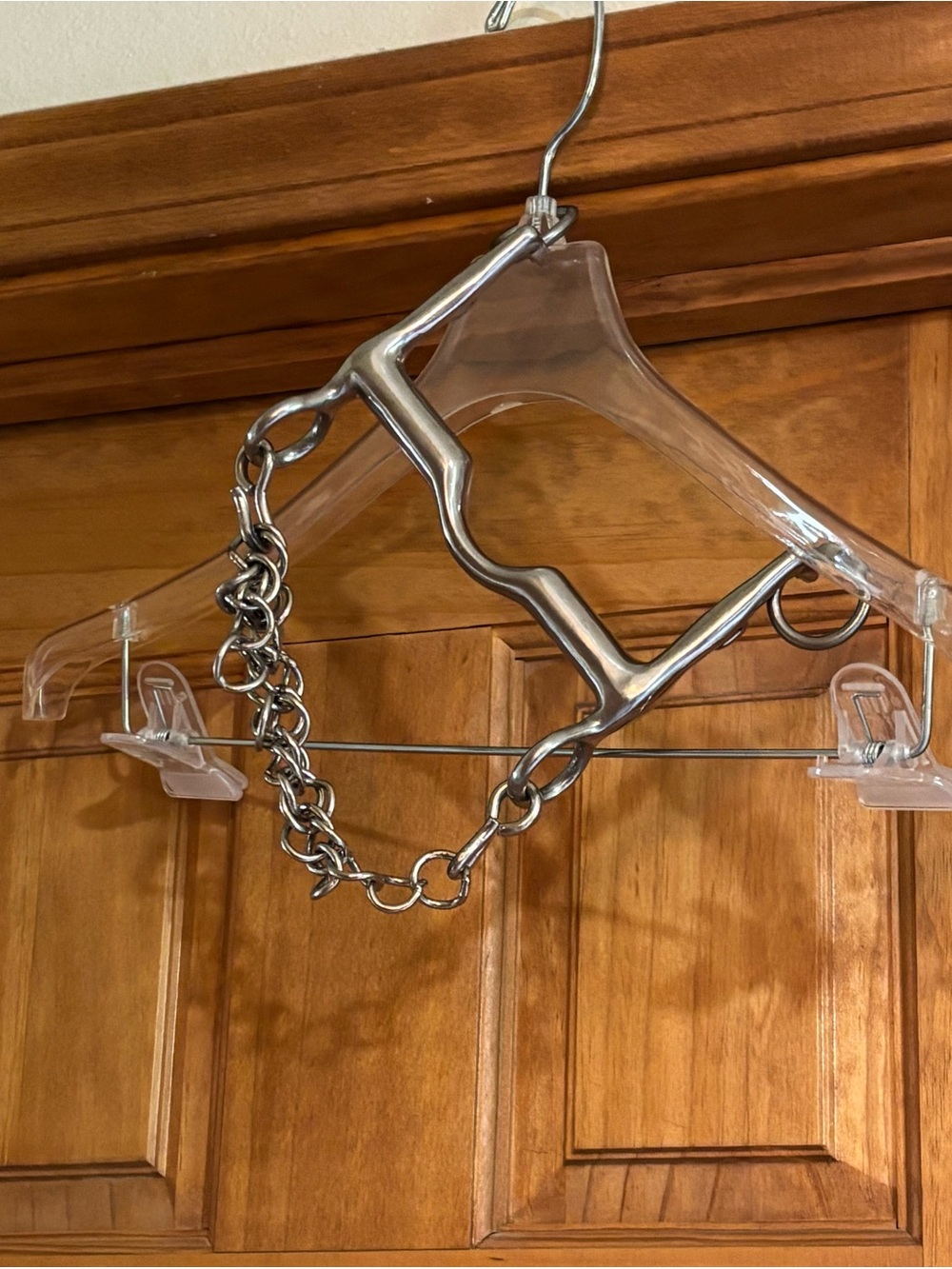 Antique style Stainless Steel Horse Bit with Chain - Silver - Picture 2 of 9